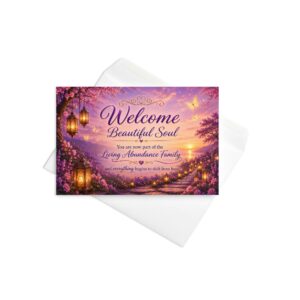 Living Abundance Welcome Card